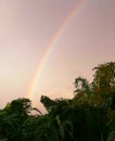 Beautiful rainbow in the evening