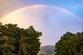 Pastel Rainbow Over Valley Royalty Free Stock Photo