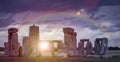 A beautiful rainbow over Stonehenge