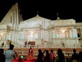 Beautiful ram mandir temple look goddess durga pandal