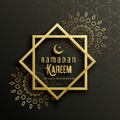 Beautiful ramadan kareem greeting card design with mandala art