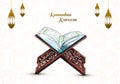 Beautiful ramadan kareem holy book of koran for muslim holiday background