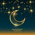 Beautiful ramadan kareem holy season greeting card design Royalty Free Stock Photo
