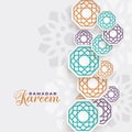 Beautiful ramadan kareem islamic decoration background