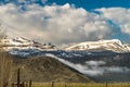 Beautiful Range Landscape of Snow Capped Mountains Near Bridgeport Valley, California Royalty Free Stock Photo