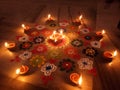 A beautiful Rangoli photo in home made