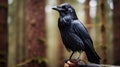 A beautiful raven Corvus corax black bird crow