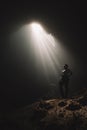 Beautiful Ray of light inside a Cave