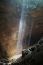 Beautiful ray of light inside Jomblang Cave Royalty Free Stock Photo