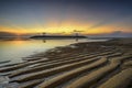 Sunrise at Sanur Beach, denpasar Bali indonesia Royalty Free Stock Photo