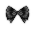 Beautiful Realistic Black Bow for Your Design Royalty Free Stock Photo