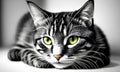 Beautiful and realistic cat illustration Royalty Free Stock Photo
