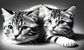 Beautiful and realistic cat illustration Royalty Free Stock Photo