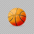 Beautiful realistic classic, basketball ball, for playing, collective game. Royalty Free Stock Photo