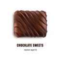 Beautiful Creative Vector Chocolate Sweets Isolated on White Background Royalty Free Stock Photo