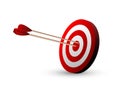Beautiful realistic red and white archery targets on white background Royalty Free Stock Photo