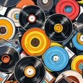 beautiful Record collection clipart illustration Royalty Free Stock Photo