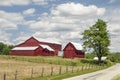 Beautiful Red Barns in the Indiana Countryside Royalty Free Stock Photo