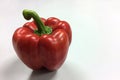 Beautiful red bell pepper on a white background. Royalty Free Stock Photo