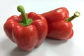 Beautiful red bell pepper on a white background. Royalty Free Stock Photo