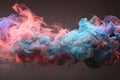 Beautiful red and blue dual tone smoke art background