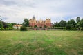 Beautiful red castle of Fuerst Pueckler in Bad Muskau