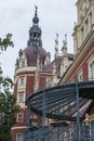 Beautiful red castle of Fuerst Pueckler in Bad Muskau