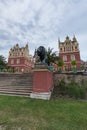 Beautiful red castle of Fuerst Pueckler in Bad Muskau Royalty Free Stock Photo