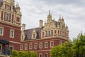 Beautiful red castle of Fuerst Pueckler in Bad Muskau Royalty Free Stock Photo