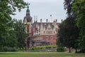 Beautiful red castle of Fuerst Pueckler in Bad Muskau Royalty Free Stock Photo