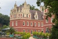 Beautiful red castle of Fuerst Pueckler in Bad Muskau Royalty Free Stock Photo