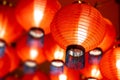 Beautiful Red Chinese paper lamp new year festival street decoration Royalty Free Stock Photo