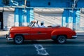 A beautiful classic car in Havana, Cuba. Royalty Free Stock Photo