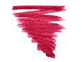 Beautiful red color lipstick brush stroke Royalty Free Stock Photo