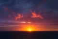 Beautiful red dusk over the sea Royalty Free Stock Photo