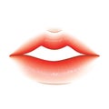 Beautiful red female lips. Royalty Free Stock Photo