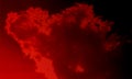 Beautiful red fog texture over the black background on one side
