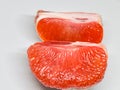 Beautiful Red Grapefruit on white background, look fresh and tasty