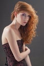 Beautiful red hair woman