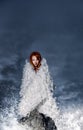 Beautiful red-haired angel Royalty Free Stock Photo