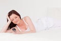 Beautiful red-haired female relaxing Royalty Free Stock Photo