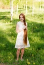 Beautiful red-haired girl Royalty Free Stock Photo