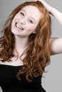 Beautiful Red Headed Girl Smiling Royalty Free Stock Photo