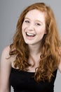 Beautiful Red Headed Girl Smiling Royalty Free Stock Photo