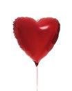 Beautiful red heart shaped balloon isolated on white. Valentine\'s day Royalty Free Stock Photo