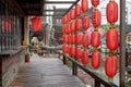 The beautiful red lantern in Xitang ancient town