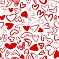 Beautiful red love heart background Royalty Free Stock Photo