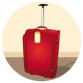 Beautiful red luggage. Illustration II. Royalty Free Stock Photo