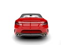 Beautiful red luxury modern convertible car - back view Royalty Free Stock Photo