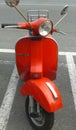 Beautiful red moto bike Vespa
